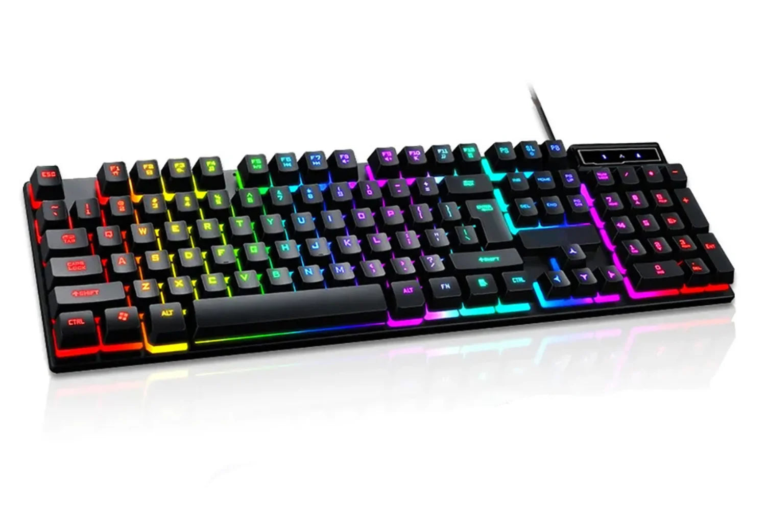 Teclado Gamer Semi Mecânico Led Rgb Abnt2 Usb Pc Ps4 Xbox