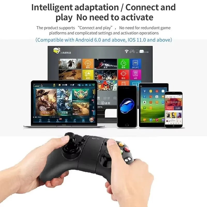 Ipega PG-9021 Bluetooth Joystick Control Black Compatible with Android iOS PC Adjustable Support for Mobile Games and Emulators