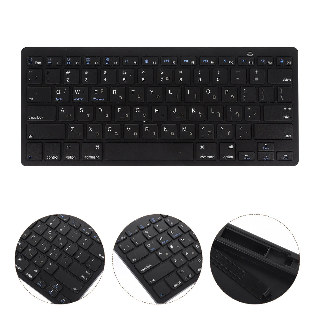 Hebrew Keyboard Wireless Computer Keyboards Mechanical Portable Silent Ultrathin Work Electronic