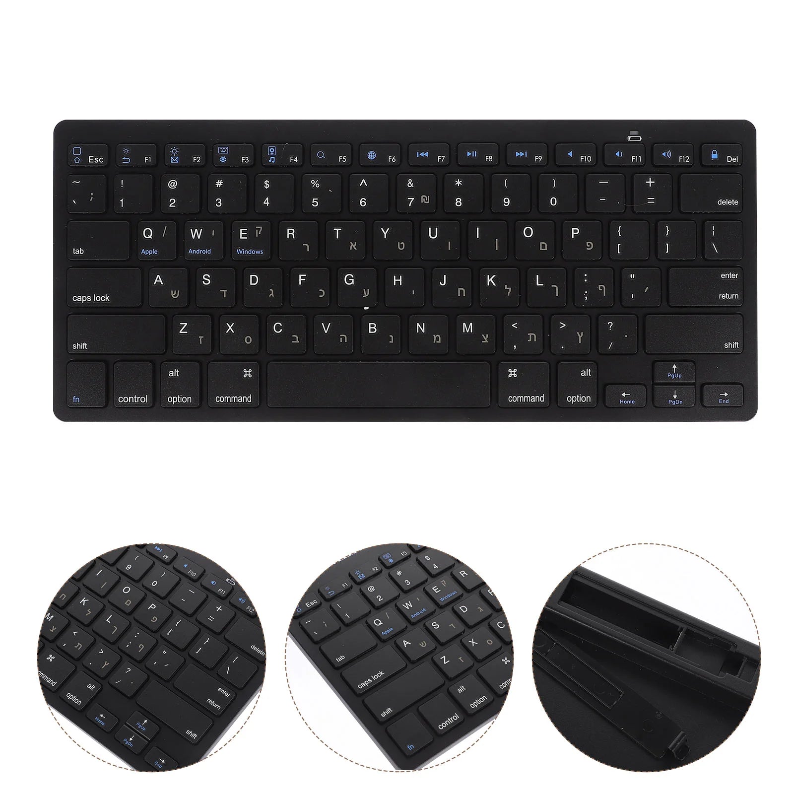 Hebrew Keyboard Wireless Computer Keyboards Mechanical Portable Silent Ultrathin Work Electronic