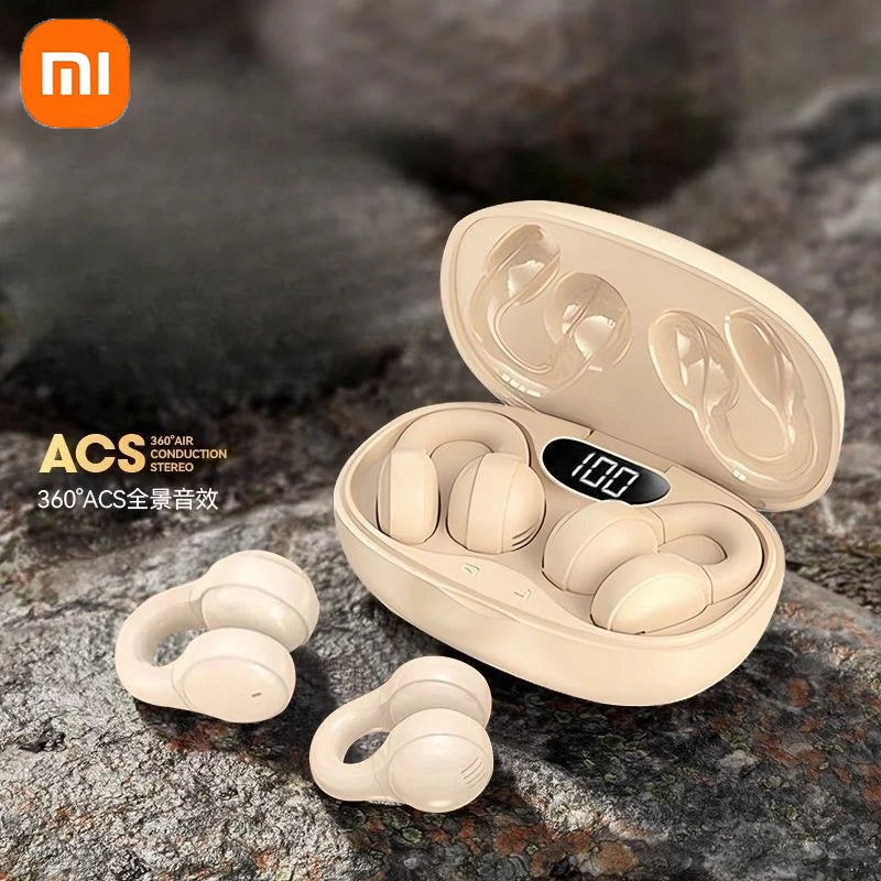 Xiaomi  Bluetooth Earphones Ear Clip Bone Conduction Wireless Headphones Sport Headset with Mic Noise Reduction Touch Control