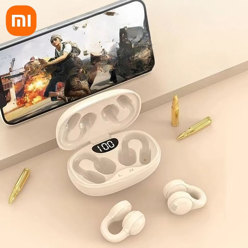Xiaomi  Bluetooth Earphones Ear Clip Bone Conduction Wireless Headphones Sport Headset with Mic Noise Reduction Touch Control